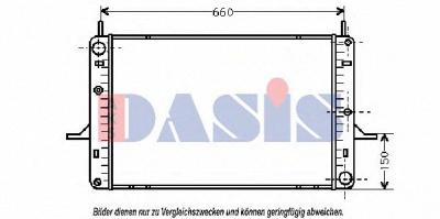 AKS DASIS 090770n -  Радиатор, охлаждение двигателя